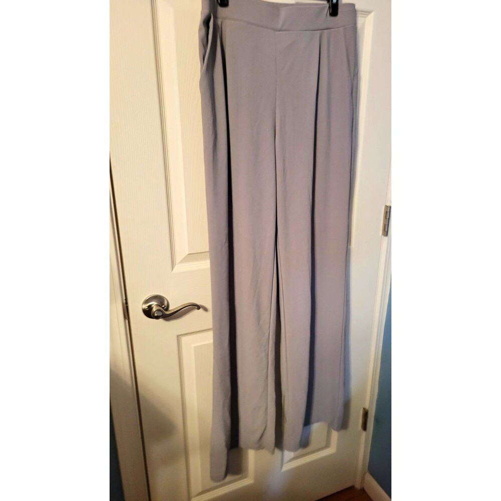 Halara UltraTall Pleated Wide Leg Flowy Work Pants Gray Size Large L